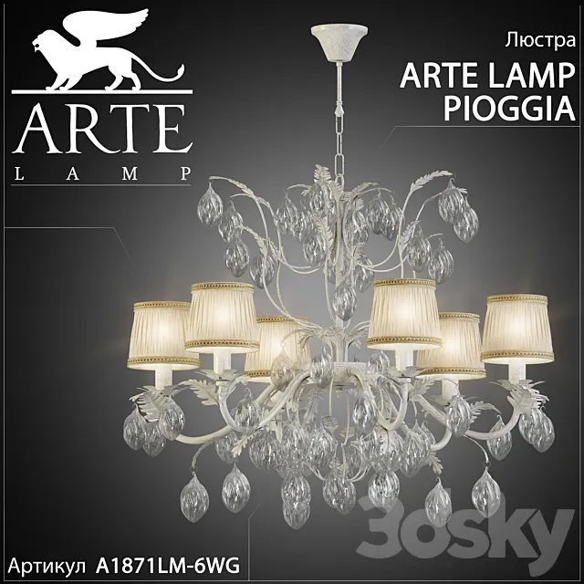 Chandelier Arte lamp Pioggia A1871LM-6WG 3D Model