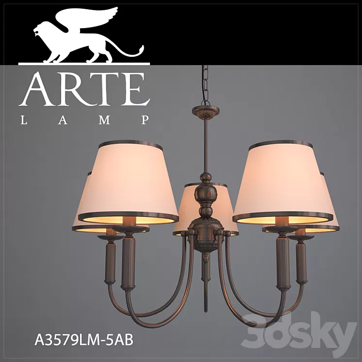 Chandelier ArteLamp A3579LM-5AB 3D Model