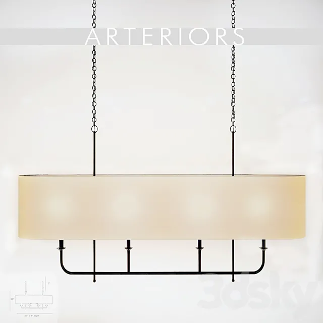 Chandelier arteriors Beatty Chandelier 3D Model