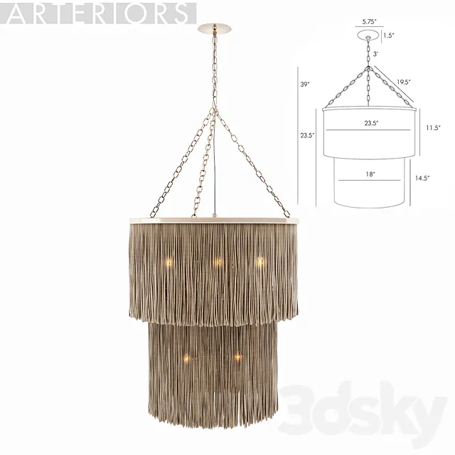 Chandelier Arteriors James Chandelier 3D Model