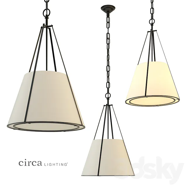 Chandelier Aspen Small Conical Hanging Shade 3D Model