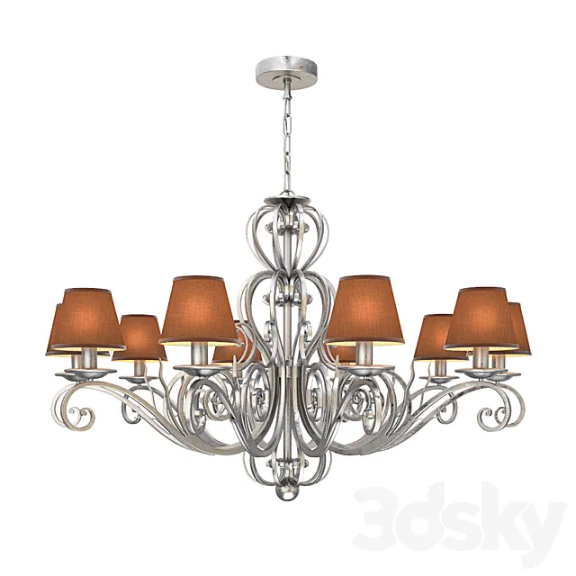 Chandelier Assisi Effe.Bi Ferro Battuto Artistico srl Lighting L-281 _ G 3DModel