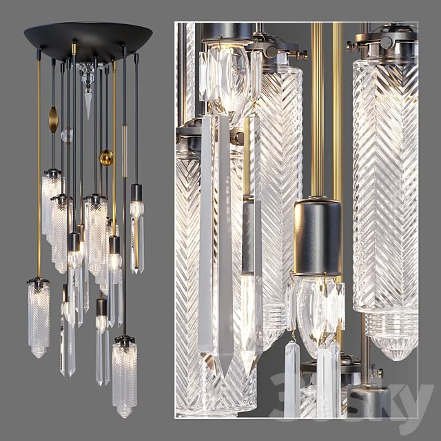Chandelier AXIS 12 ARM FIXTURE 2015 3D Model