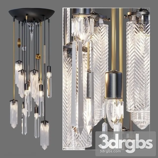 Chandelier Axis 12 Arm Fixture 3D Model Free