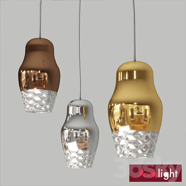 Chandelier Axolight model FEDORA 3D Model