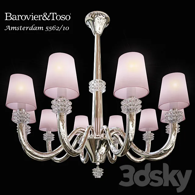 chandelier Barovier & Toso Amsterdam 5562_10 3DModel