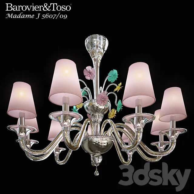 Chandelier Barovier & Toso Madame J 5607_09 3DModel