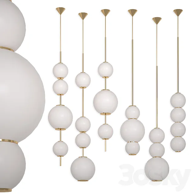 Chandelier beads lampatron 3D Model