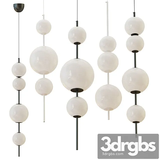 Chandelier beads lampatron 3D Model Free