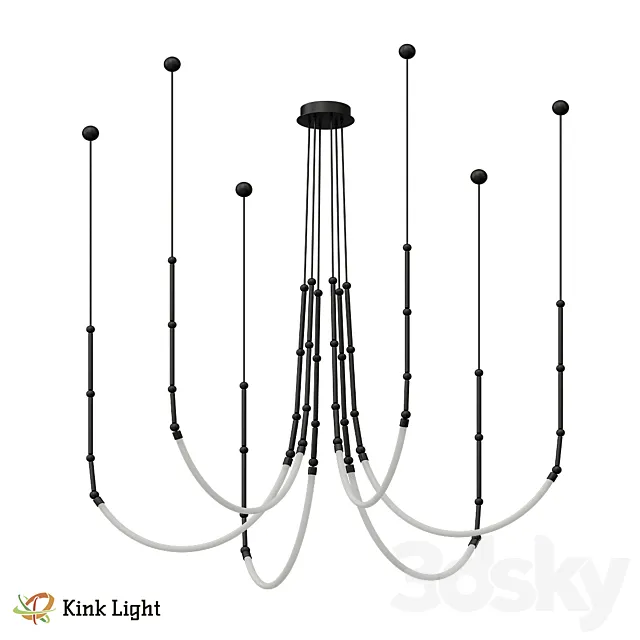 Chandelier Beaufort black 08060-6A19 OM 3D Model