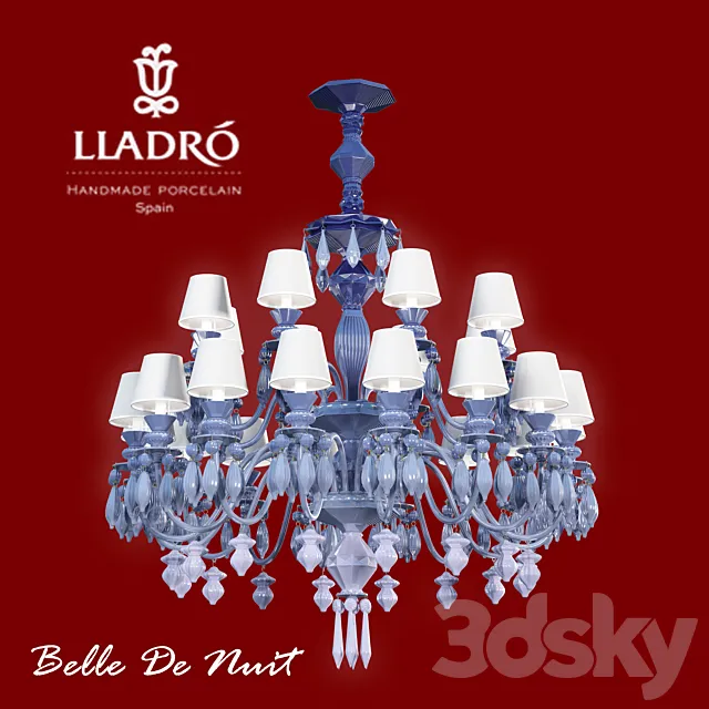 Chandelier Belle De Nuit factory LLADRO 3D Model