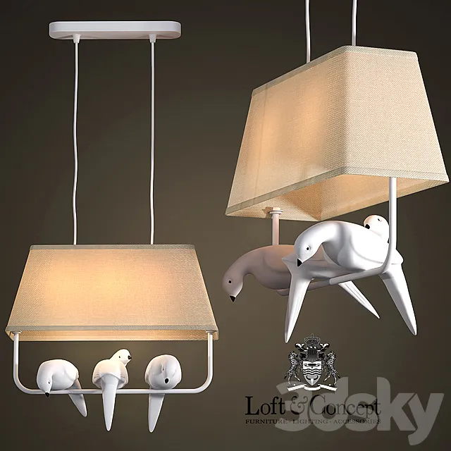 Chandelier Bird Chandelier 3 3DModel