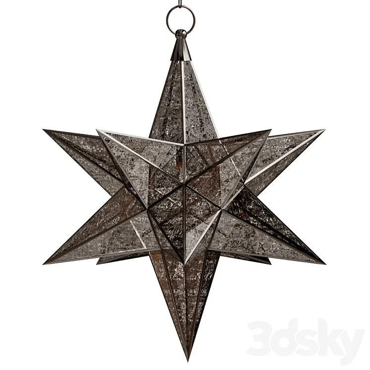 Chandelier black star 3D Model Free