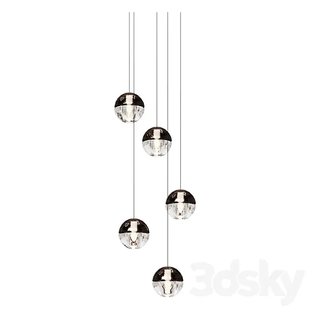 Chandelier Boccia 14.5 Five Light Fixture Suspension Lamp 3D Model