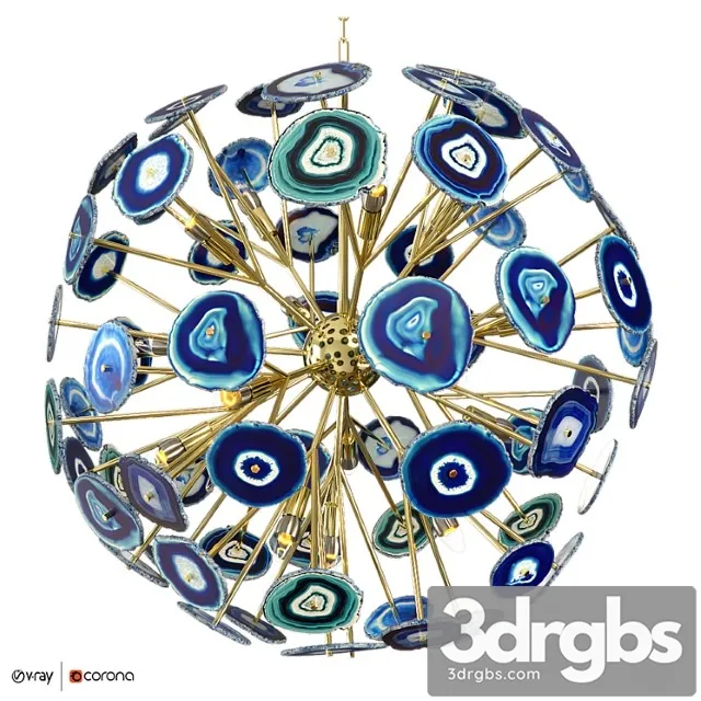 Chandelier Branquinho Chandelier Agate Blue 3D Model Free