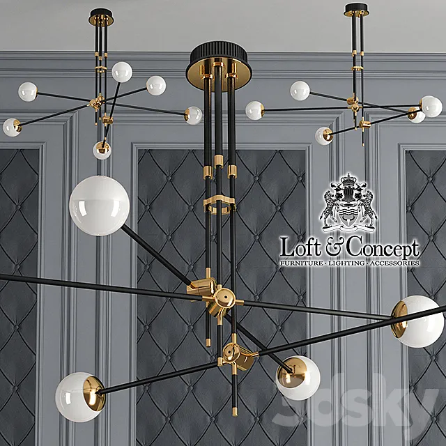 Chandelier Bullarum Si-6 Chandelier 3D Model