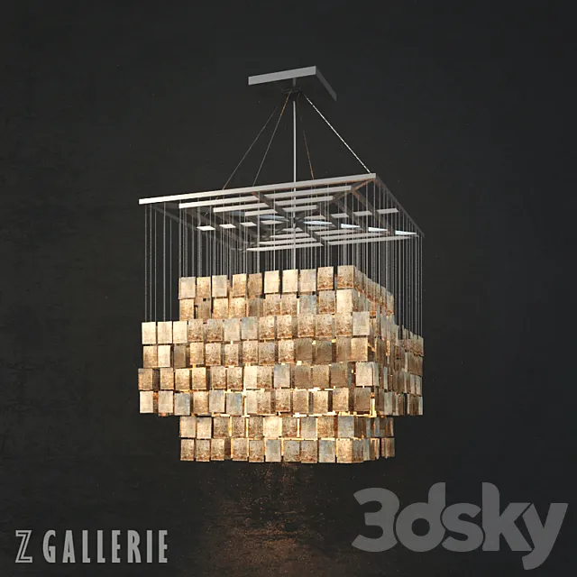 chandelier Capiz Chandelier from Z Gallerie 3D Model
