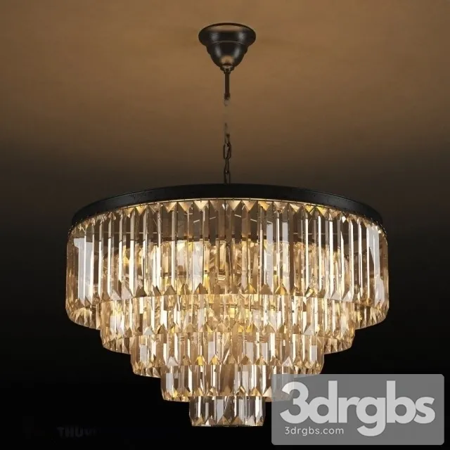 Chandelier CH015 19 ABG 3D Model Free