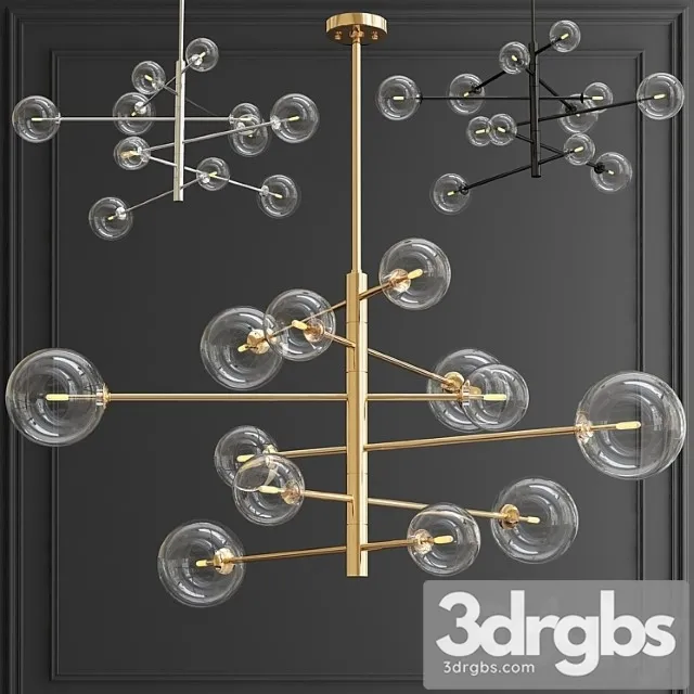 Chandelier Chandelier Argento L 3D Model Free