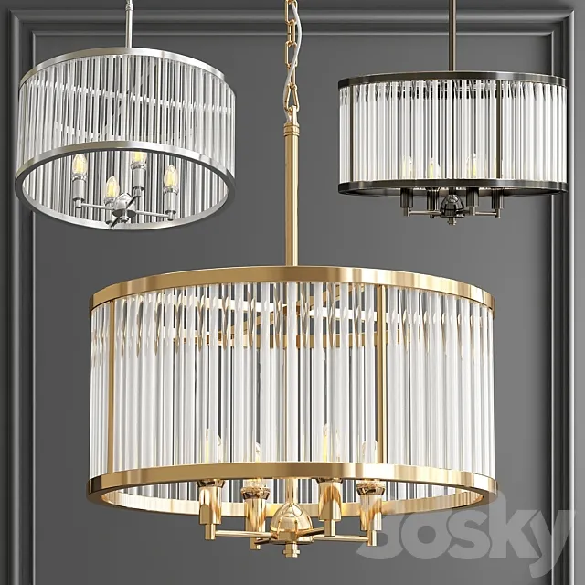 Chandelier Chandelier Darcy Nickel 3D Model