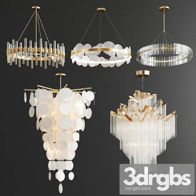Chandelier Collection 5 Type 3D Model Download