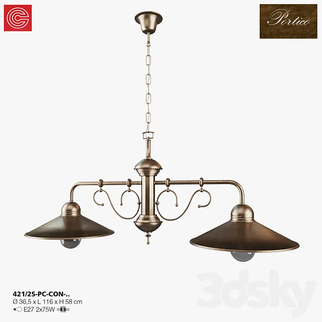 Chandelier Cremasco illuminazione. Portico art. 421 3DModel