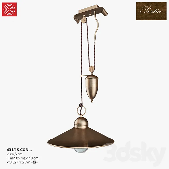 Chandelier Cremasco illuminazione. Portico art431 3DModel