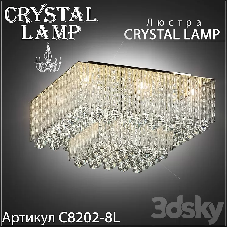 Chandelier Crystal lamp C8202-8L 3D Model