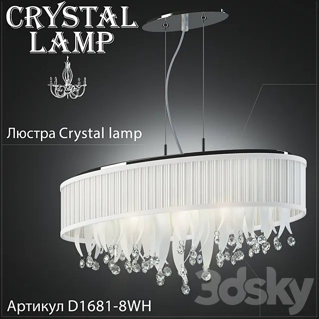 Chandelier Crystal Lamp D1681-8WH 3D Model