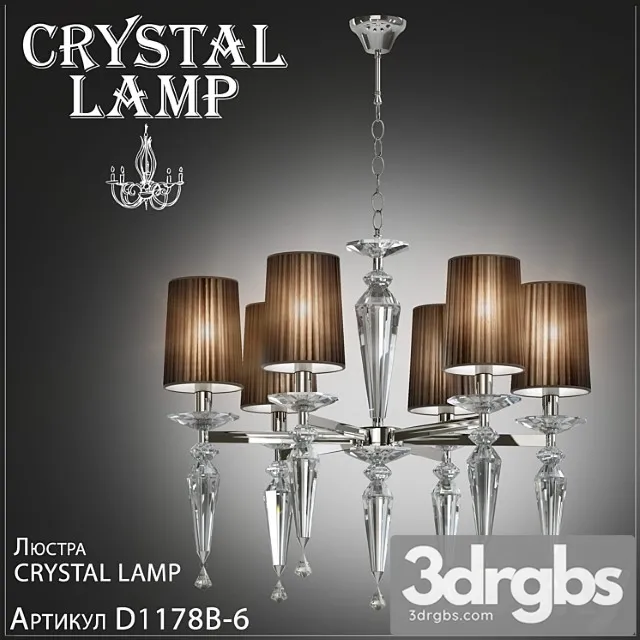 Chandelier crystal lamp falcetto d1178b-6 3D Model Free