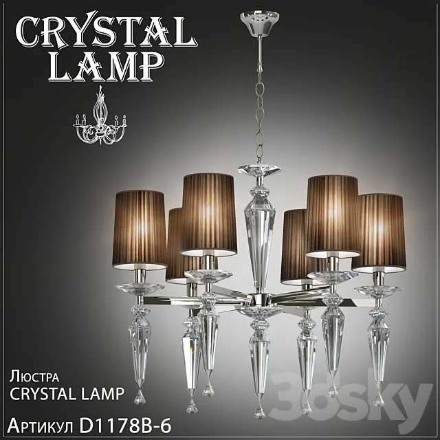 Chandelier Crystal Lamp Falcetto D1178B-6 3DModel