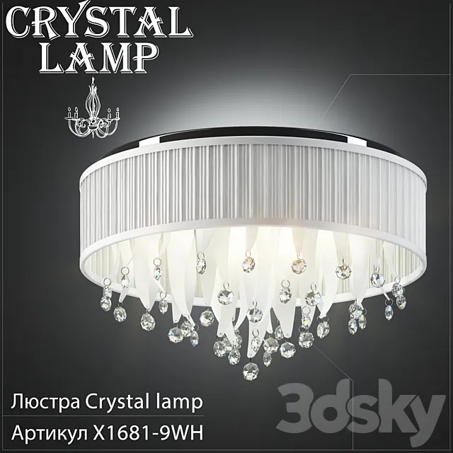 Chandelier Crystal Lamp X1681-9WH 3DModel