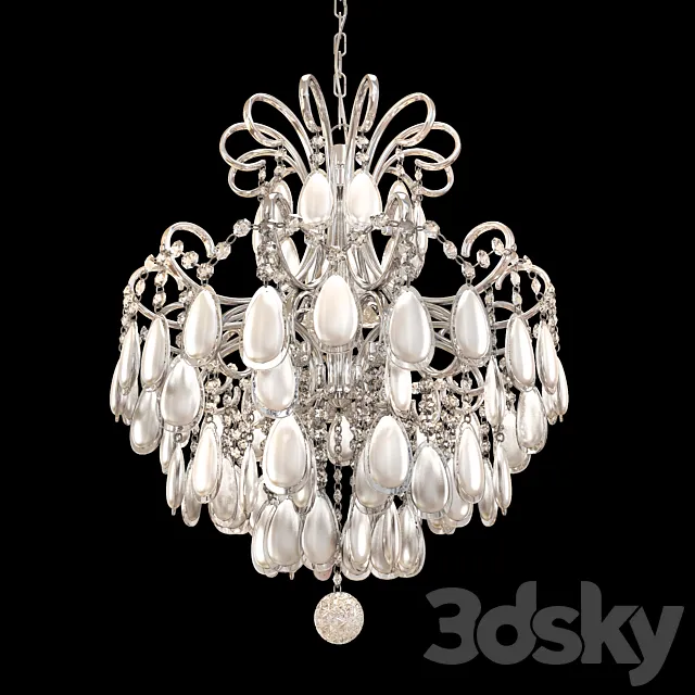 Chandelier Crystal Lux Sevilia SP4 Silver 3DModel