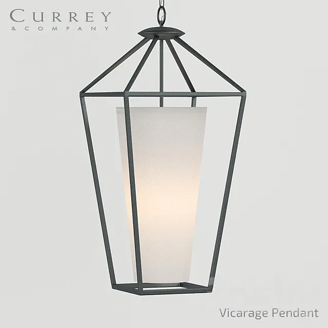 Chandelier Currey&Company Vicarage Pendant 3DModel