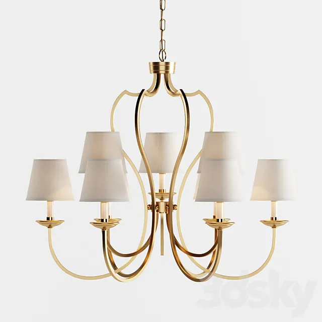 Chandelier Dantone Home Selena DL1353- 6 + 3VBN 3D Model