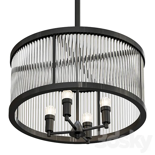 Chandelier Darcy Bronze 3D Model