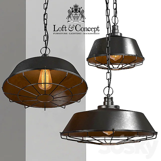 Chandelier Dark Cage Pendant 3DModel