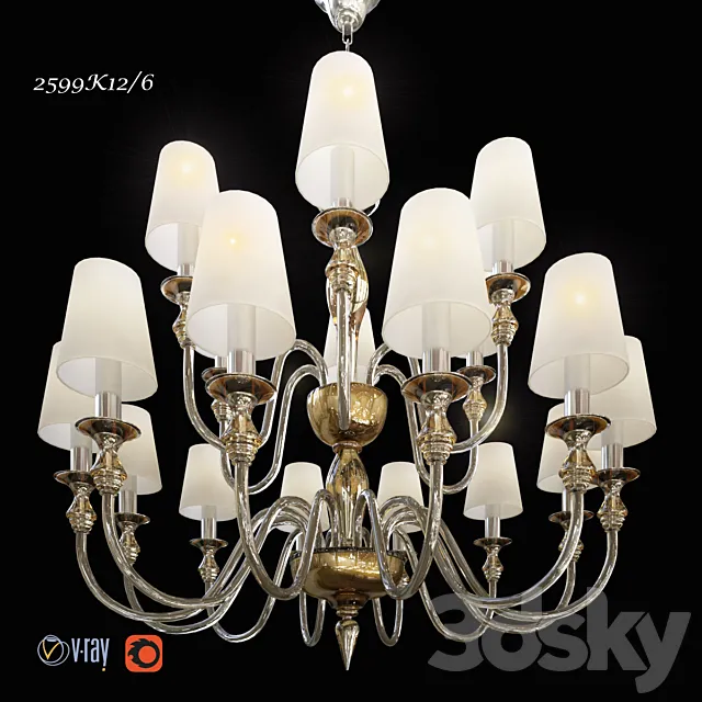 chandelier DeMajo 2599K12 _ 6 3DModel