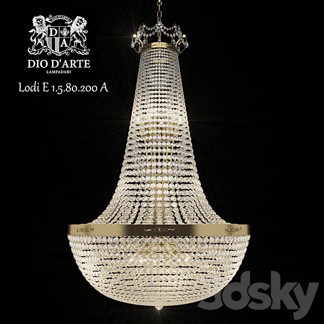 Chandelier Dio D'Arte Lodi E 1.5.80.200 A 3D Model