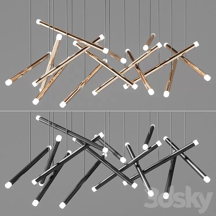 Chandelier Dutti D0068 LED Chandelier Modern 14 3D Model