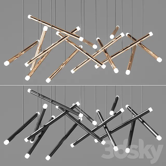 Chandelier Dutti D0068 LED Chandelier Modern 14 3DModel
