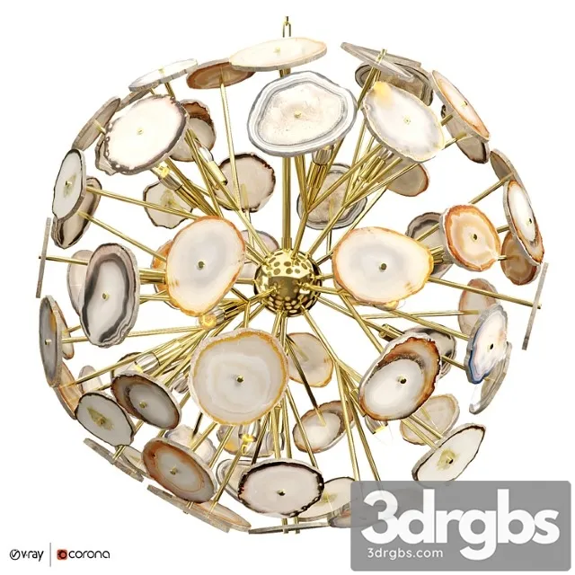 Chandelier Eichholtz Branquinho Chandelier Agate 3D Model Free
