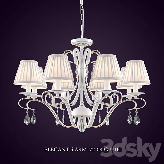 Chandelier Elegant 4 ARM172-08-G-U1F 3DModel
