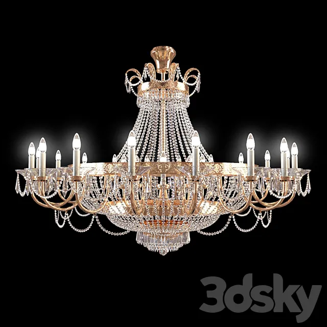Chandelier Empire Crystal Chandelier 3D Model