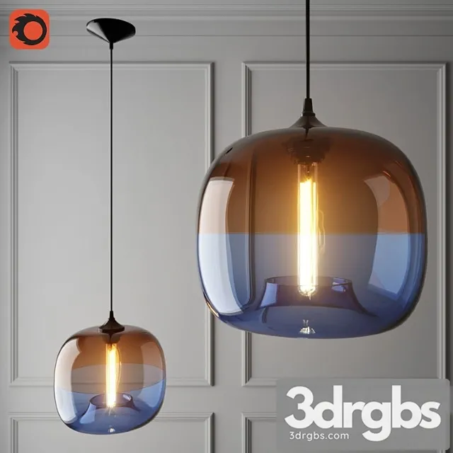 Chandelier encalmo-stamen pendant chocolate-sapphire 3D Model Free