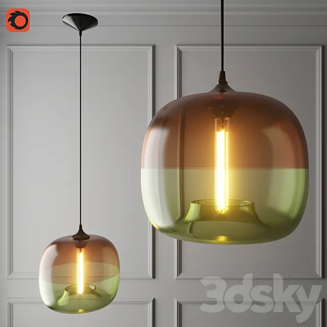 Chandelier Encalmo-stamen Pendant Chocolate-smoke 3D Model