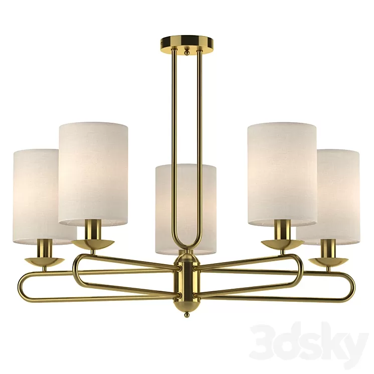 Chandelier Escada Eclipse 10166/5PL Brass 3D Model