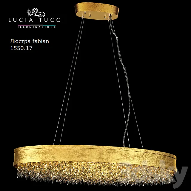 Chandelier fabian 1550.17 oro LED 3DModel