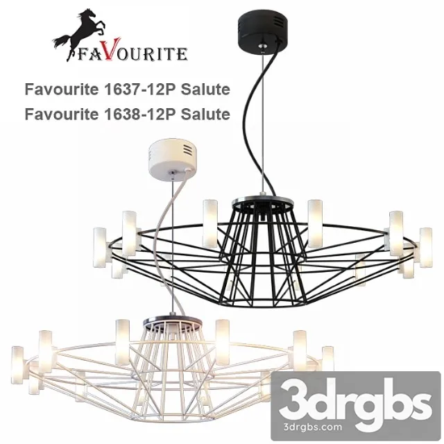 Chandelier favorite 1638-12p salute and favorite 1637-12p salute 3D Model Free