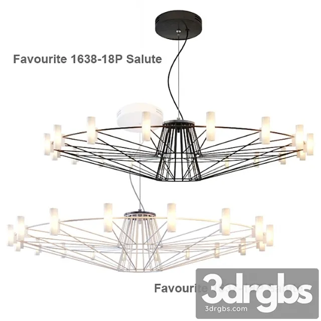 Chandelier favorite 1638-18p salute and favorite 1637-18p salute 3D Model Free